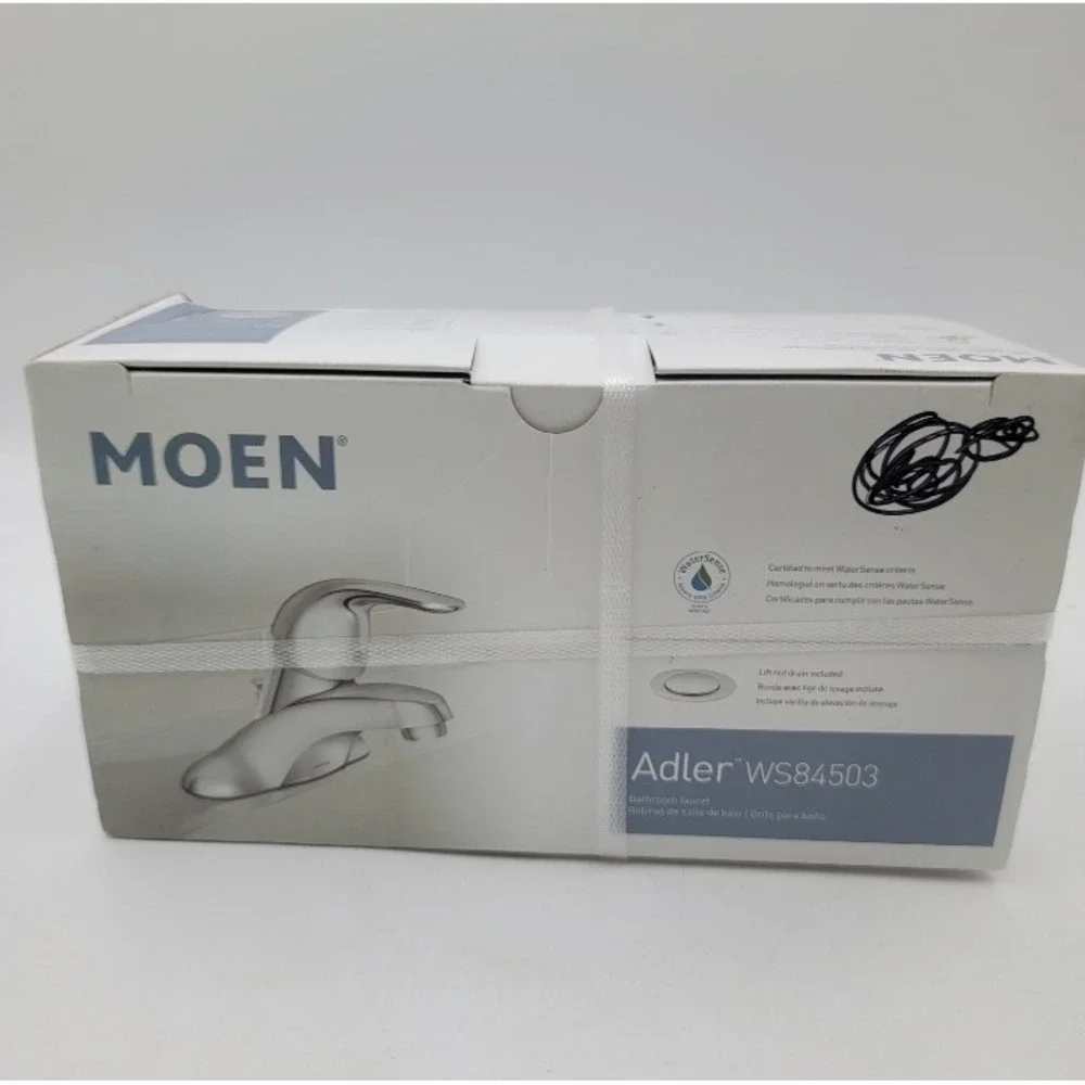 Moen Adler WS84503 Single Handle Bathroom Faucet Chrome with Drain Assembly